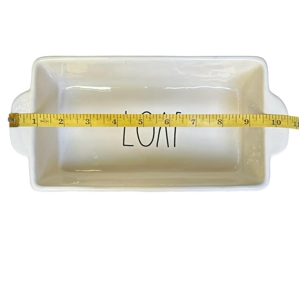 Rae Dunn LOAF Baking Dish Pan White Black Large Letters Dimples NWT 2017 OG - Picture 15 of 16